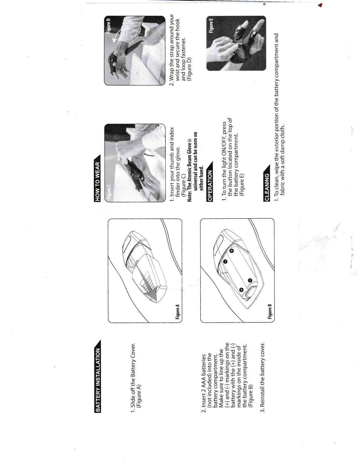 TeleBrands Atomic Beam Glove User Manual - ManualMachine.com