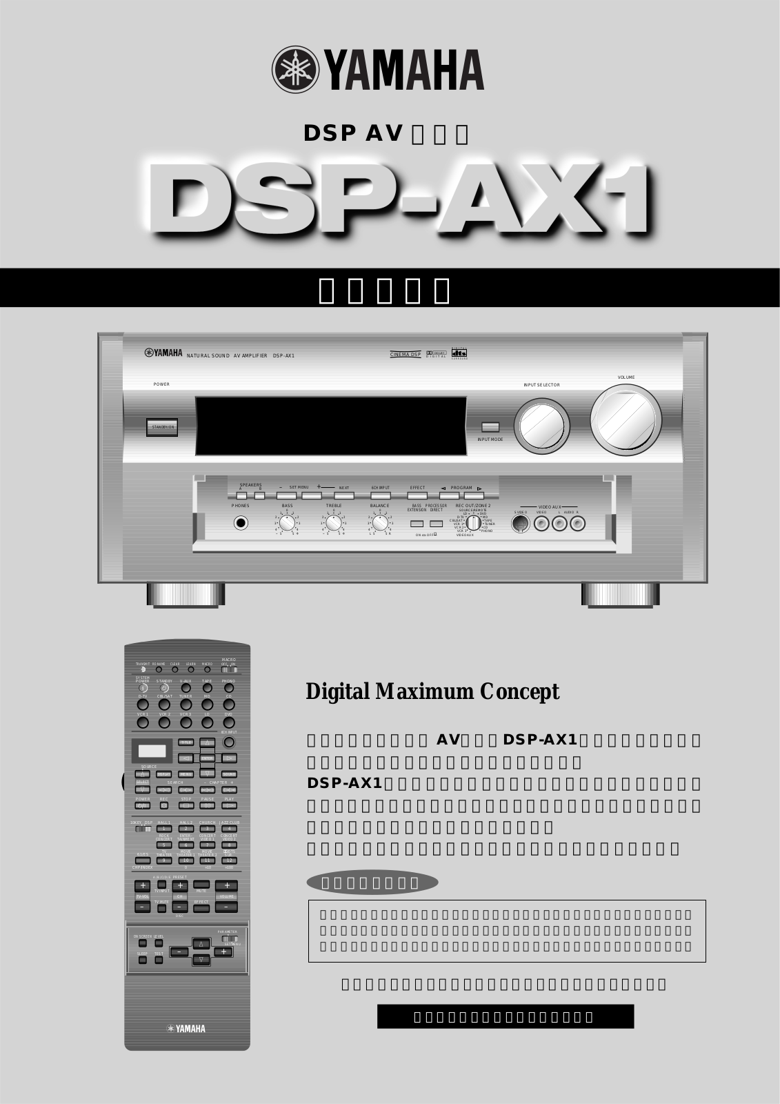 Yamaha DSP-AX1 User Manual