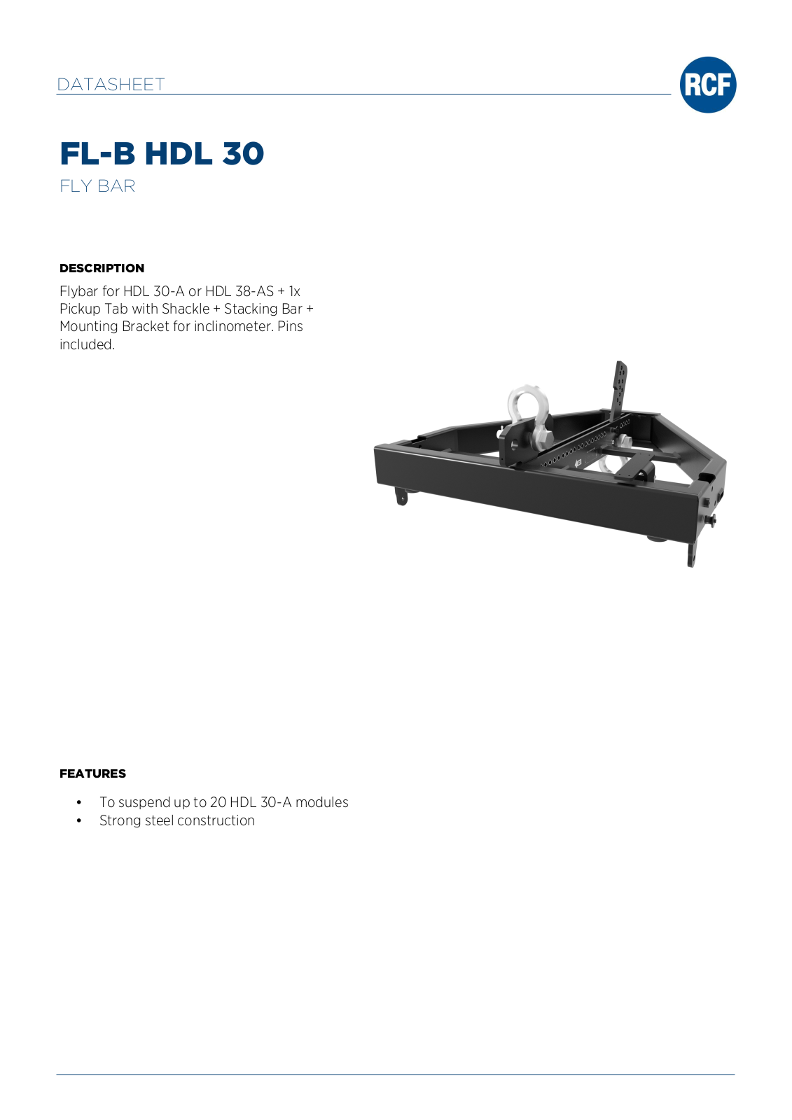 RCF FB-HDL30 Data Sheet