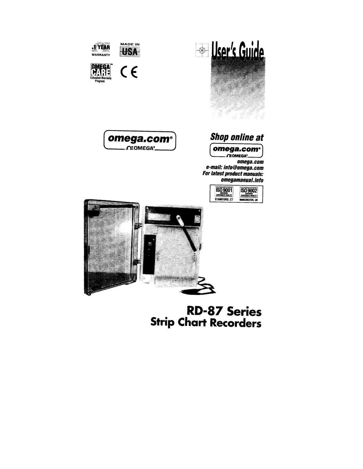 Omega Products RD-87 Installation  Manual