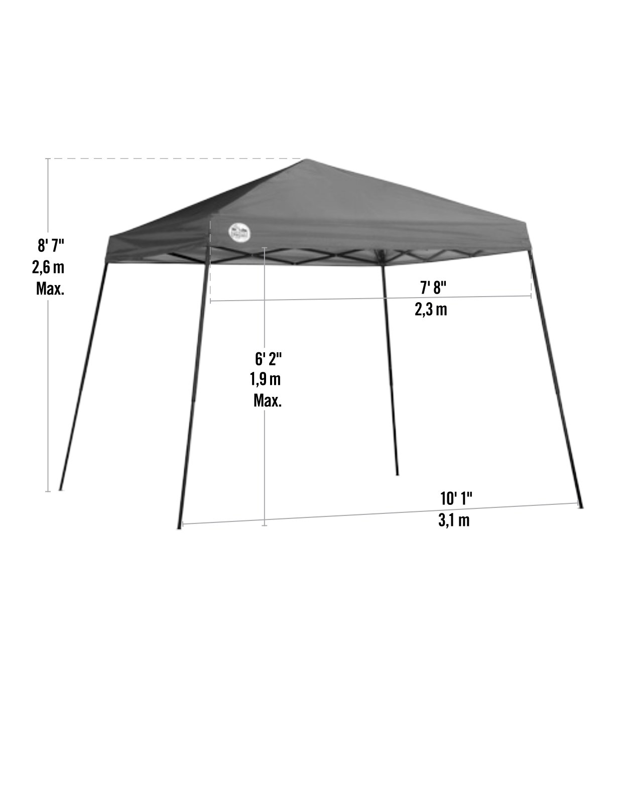 QuikShade ZDZ10008 Dimensions - ManualMachine.com