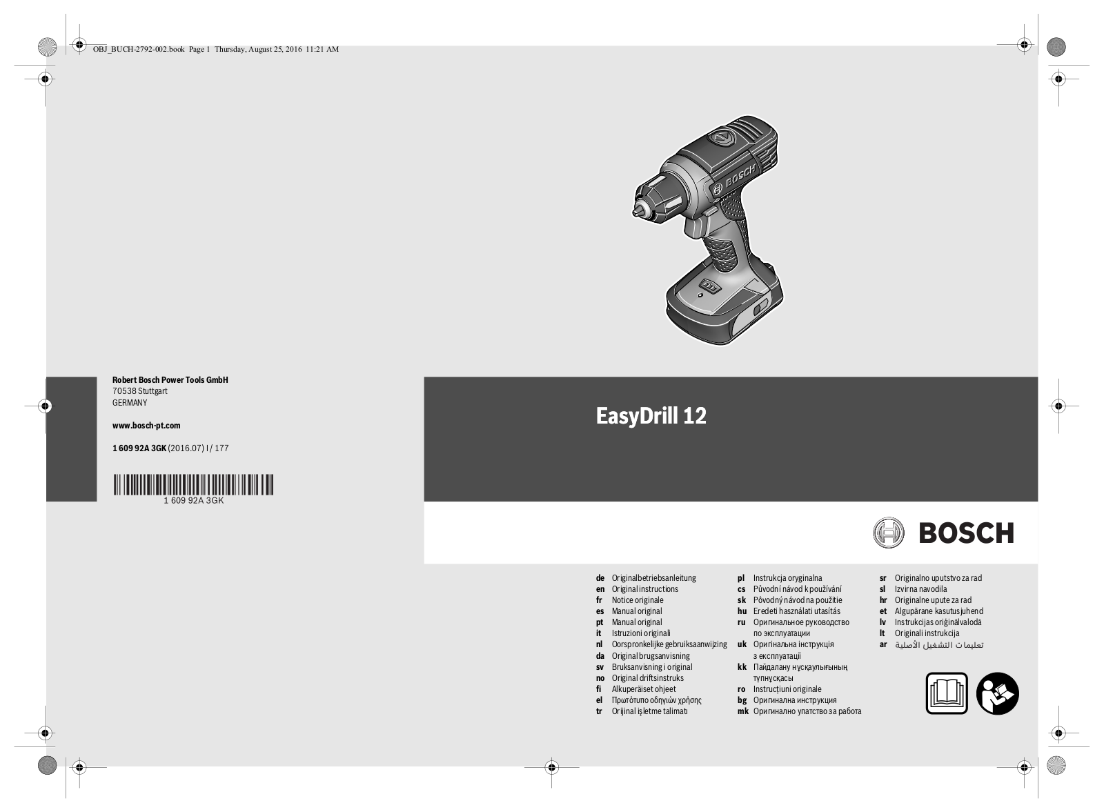 Bosch EasyDrill 12 User Manual