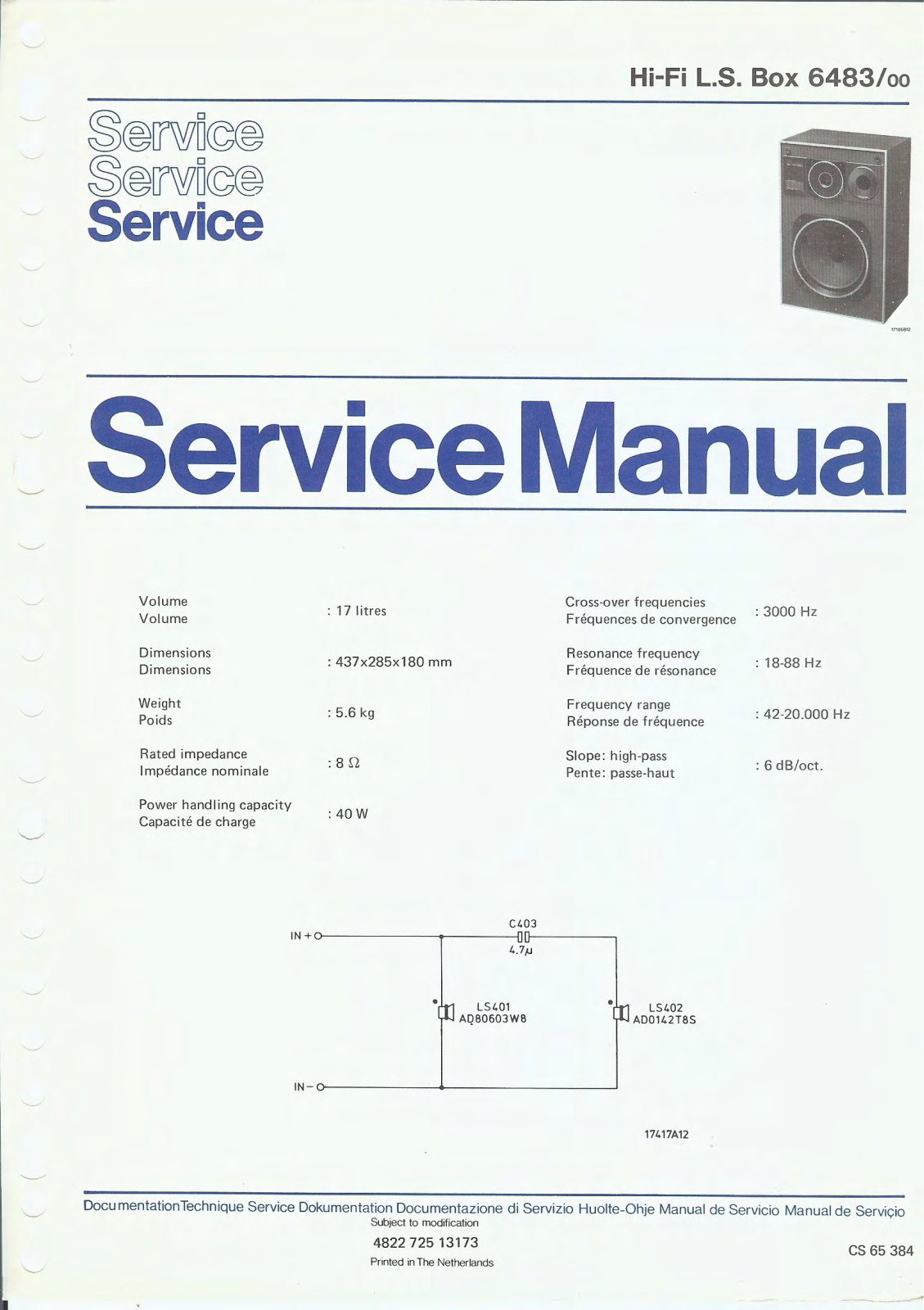 Philips 22-RH-483 Service Manual