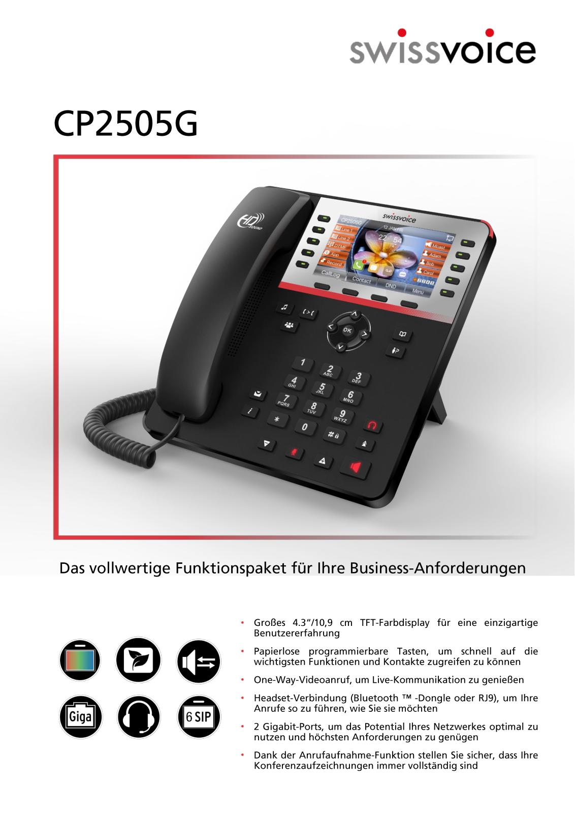 Swissvoice CP2505G User Manual