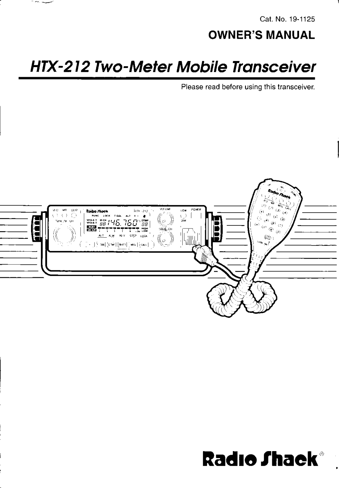 RadioShack HTX-212 Owner Manual