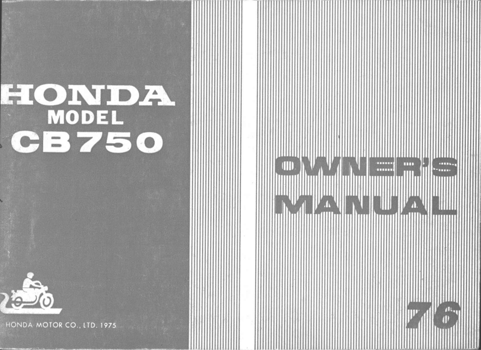 Honda CB750 1976 Owner's Manual