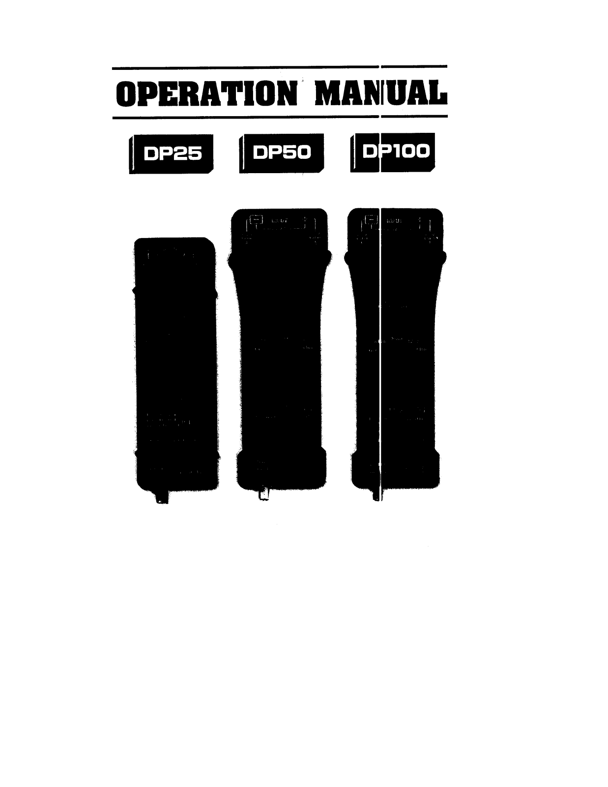 Omega Products DP100 Installation  Manual