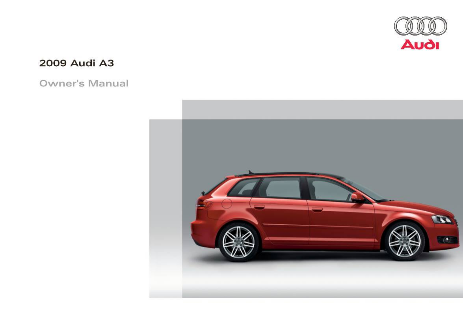 Audi A3 2009 Owner's Manual