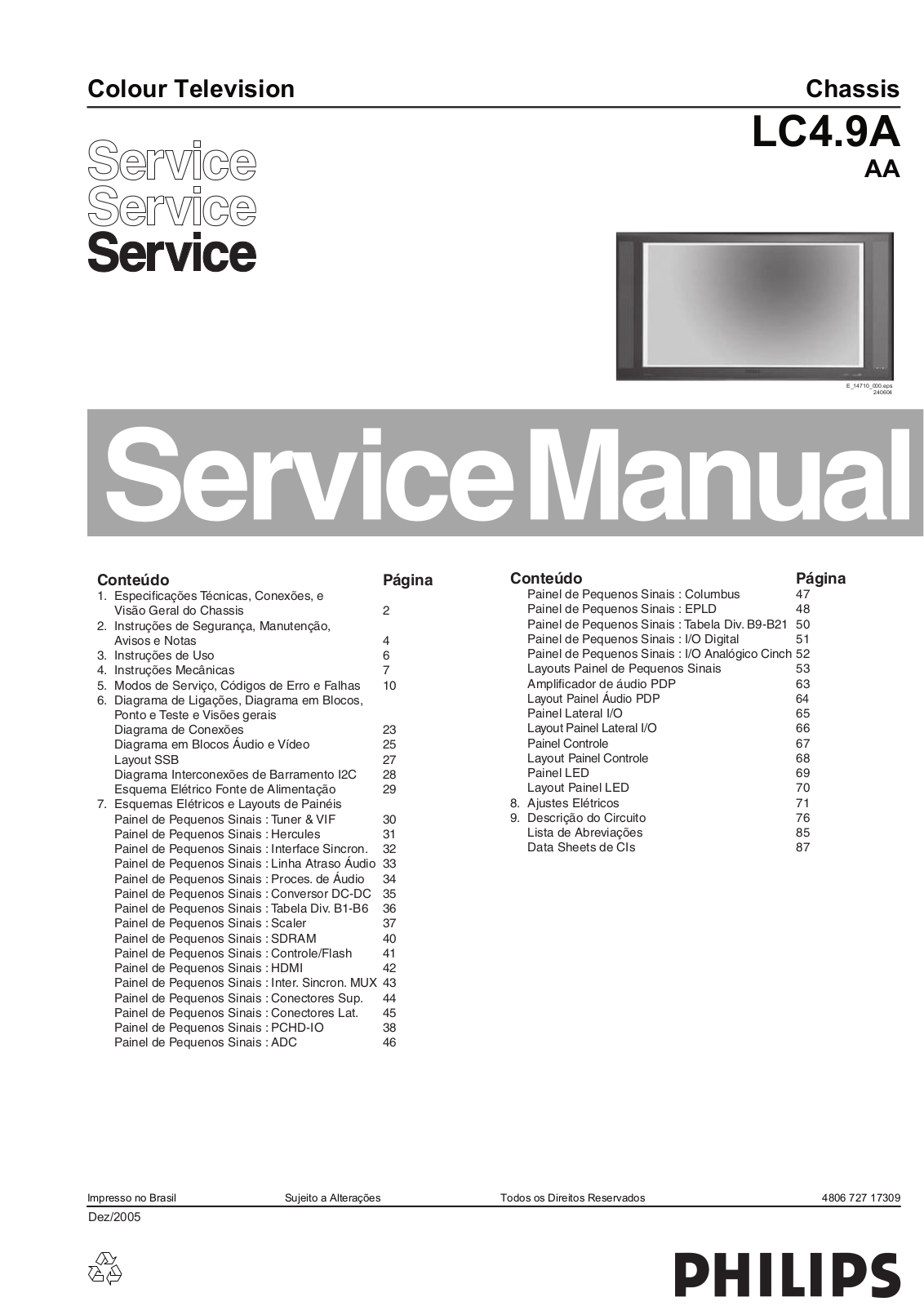 Philips LC4.9A Service Manual