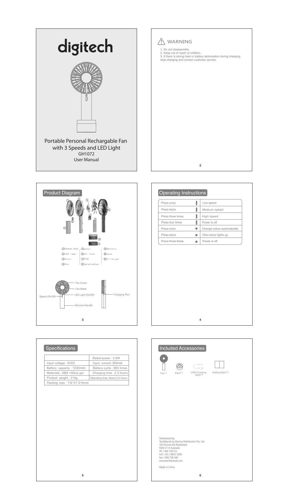 Digitech GH1072 User Manual