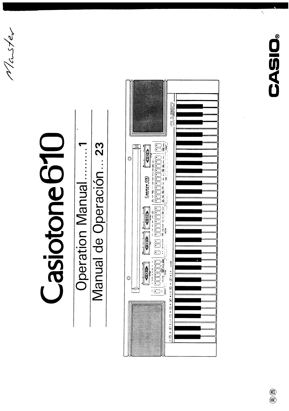 Casio Casiotone 610 User Manual