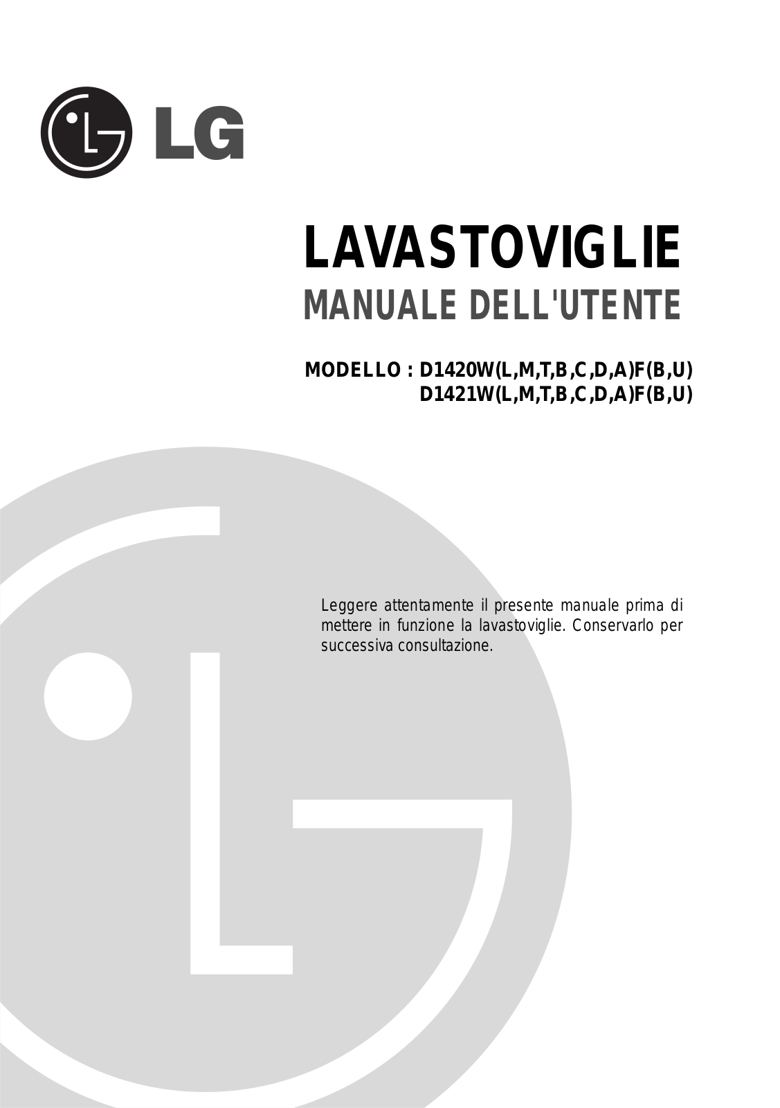 Lg D1420W, D1421W User Manual