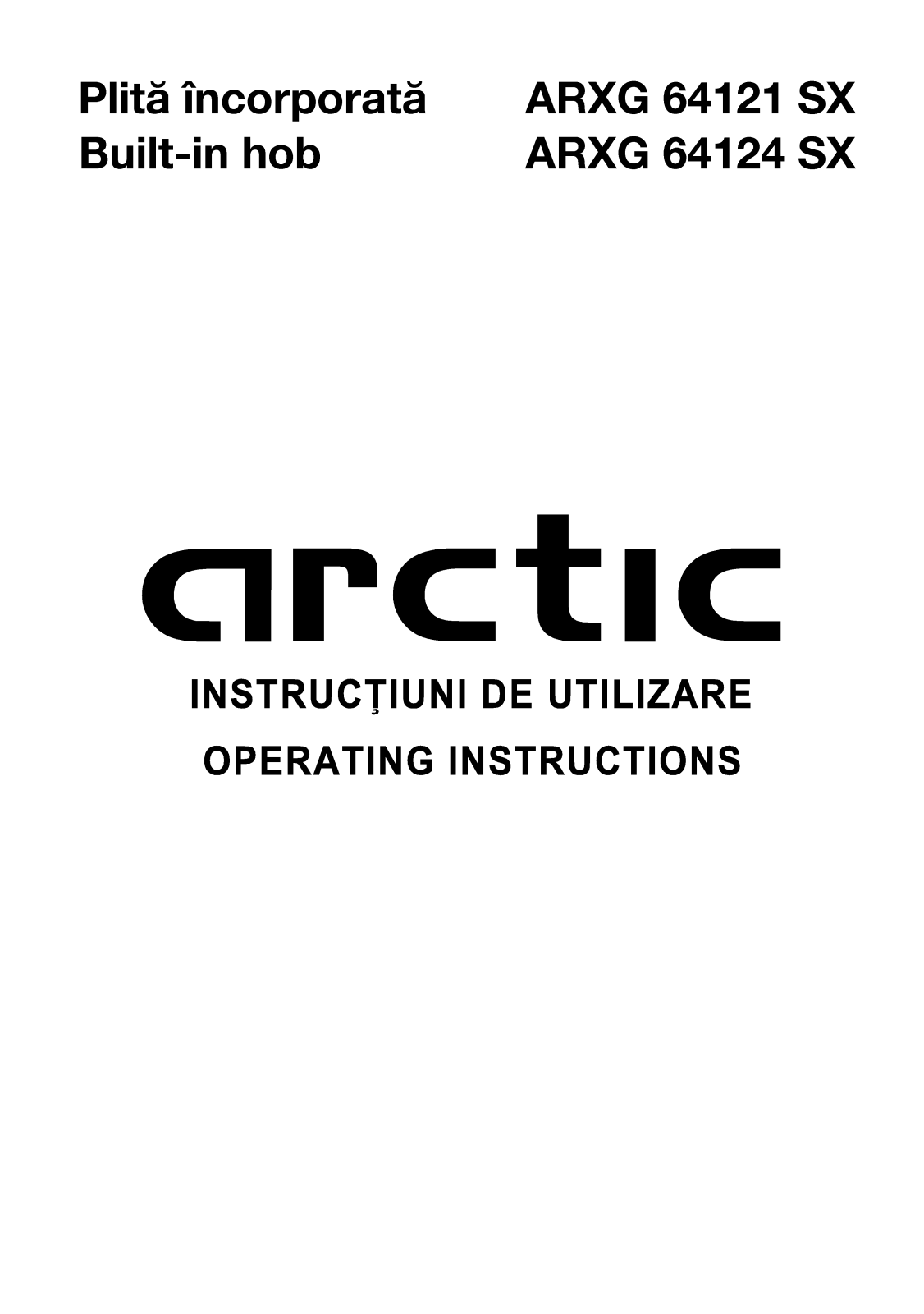 Arctic ARXG 64121 SX, ARXG 64124 SX User guide - ManualMachine.com