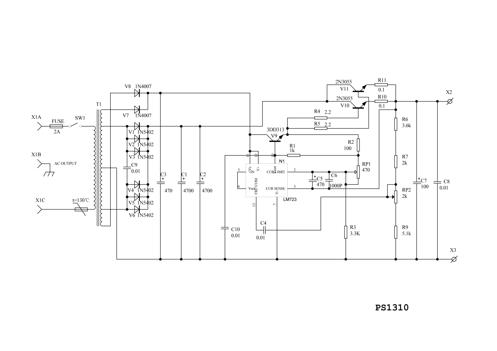 ProPower PS1310 Schematic diagram - ManualMachine.com