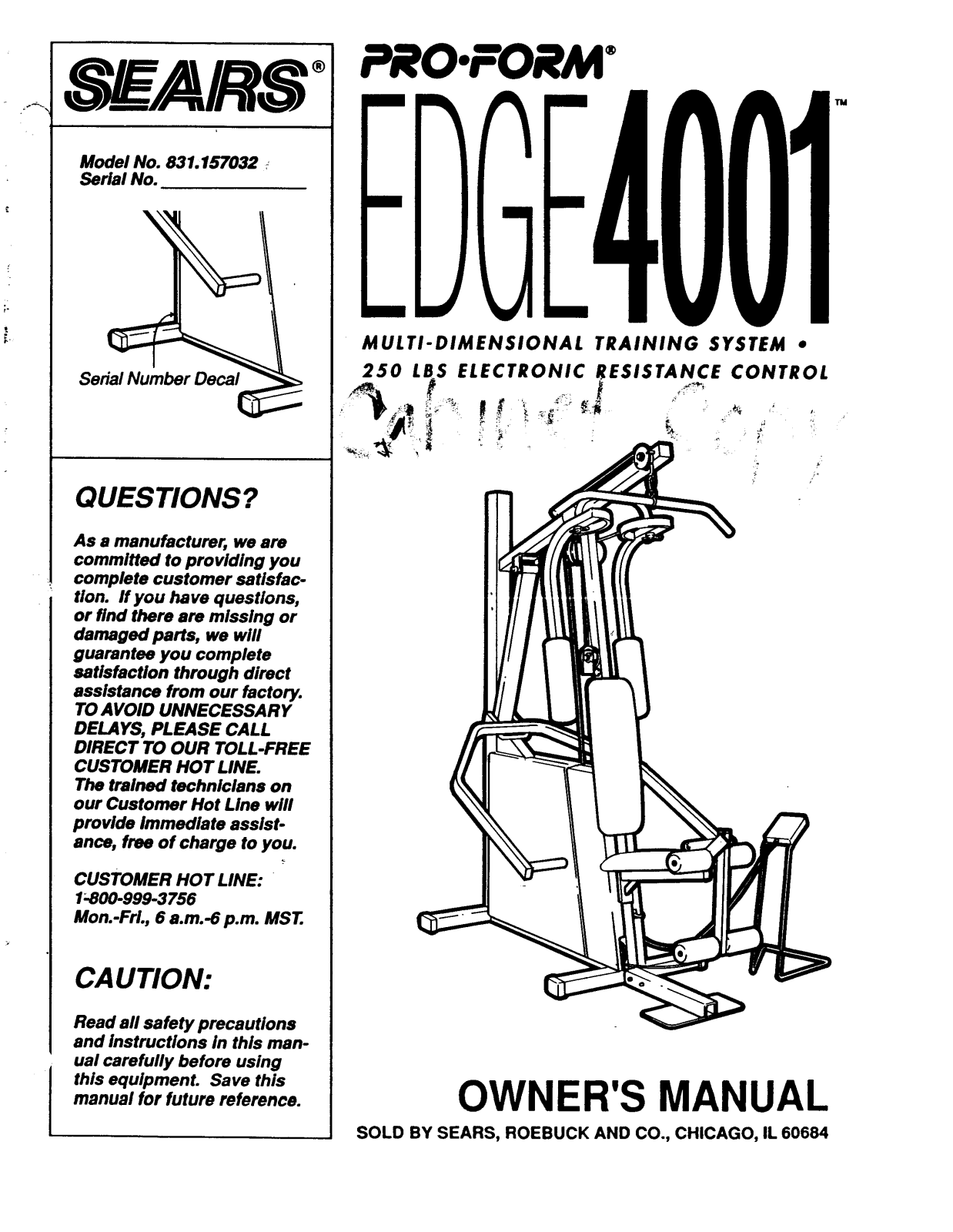 ProForm 157032 User Manual