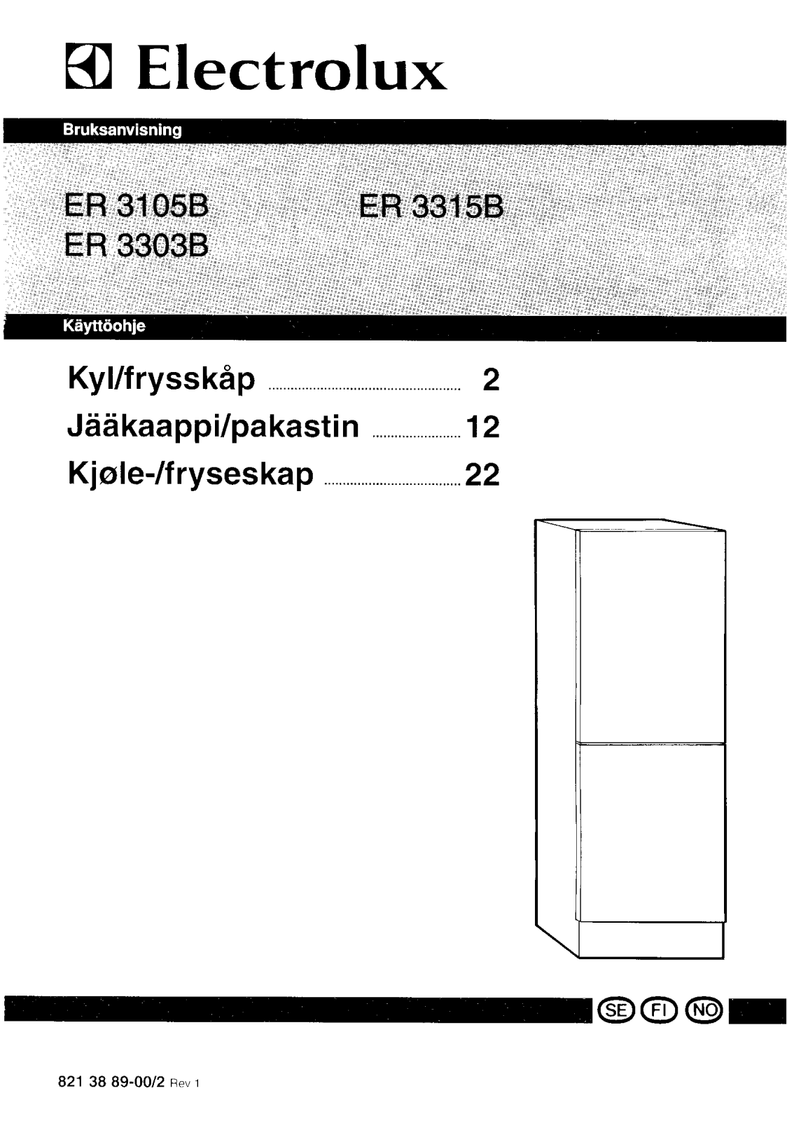 Electrolux ER3303B, ER3105B, ER3315B User Manual