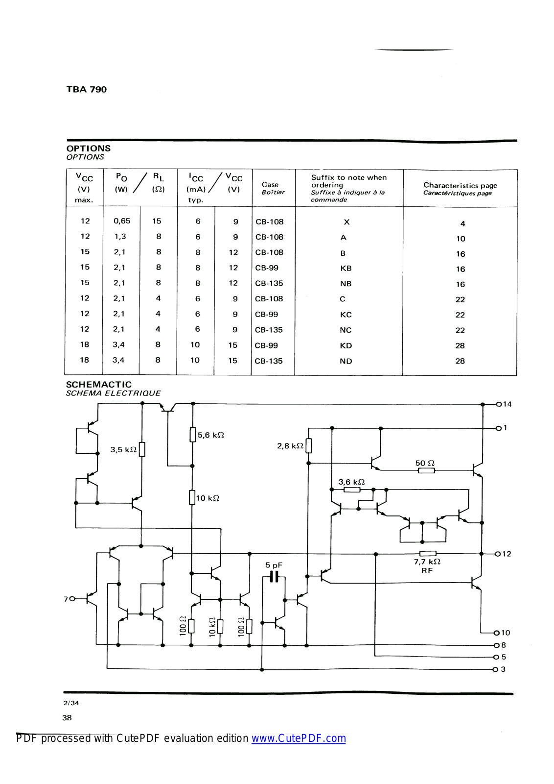 SGS Thomson Microelectronics TBA790 Datasheet