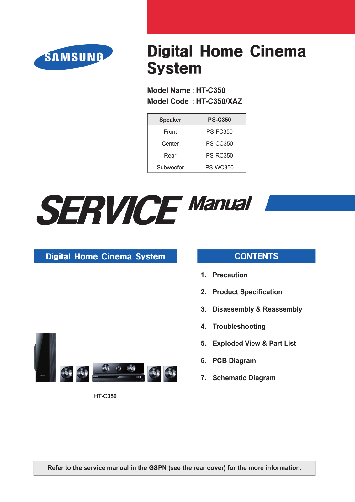 Samsung HT-C350 Schematic