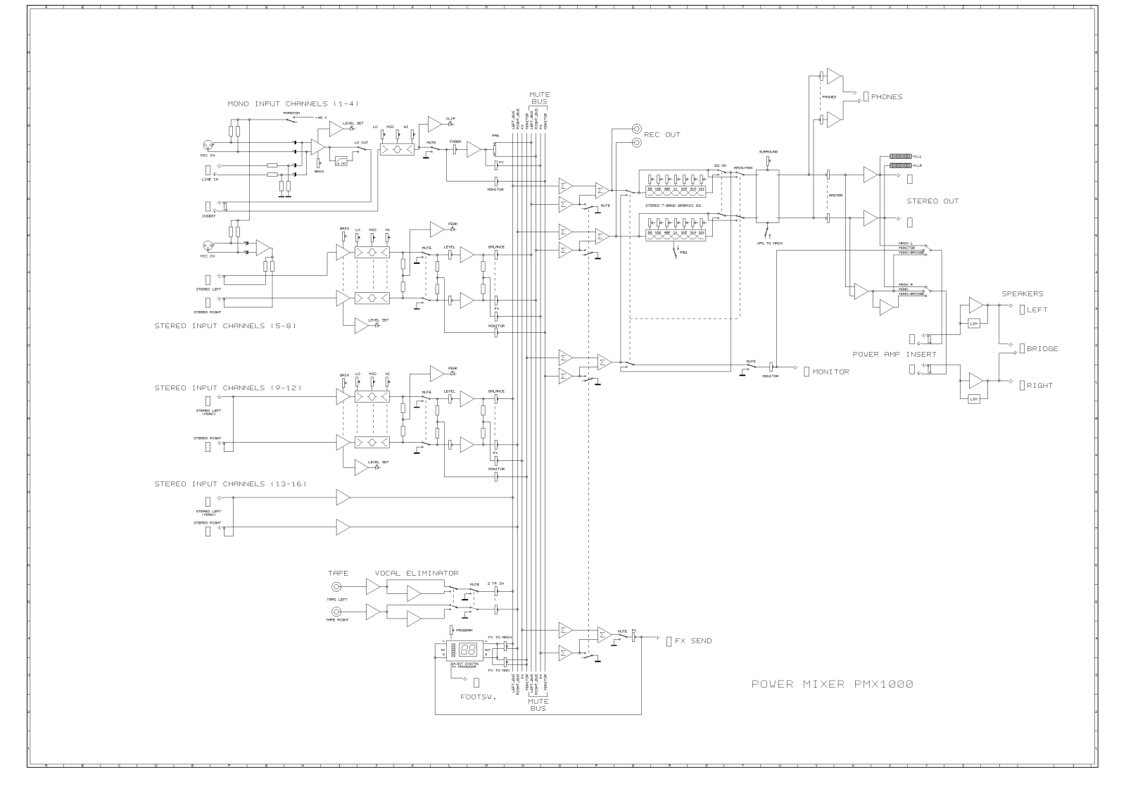 Behringer PMH-1000 Schematic