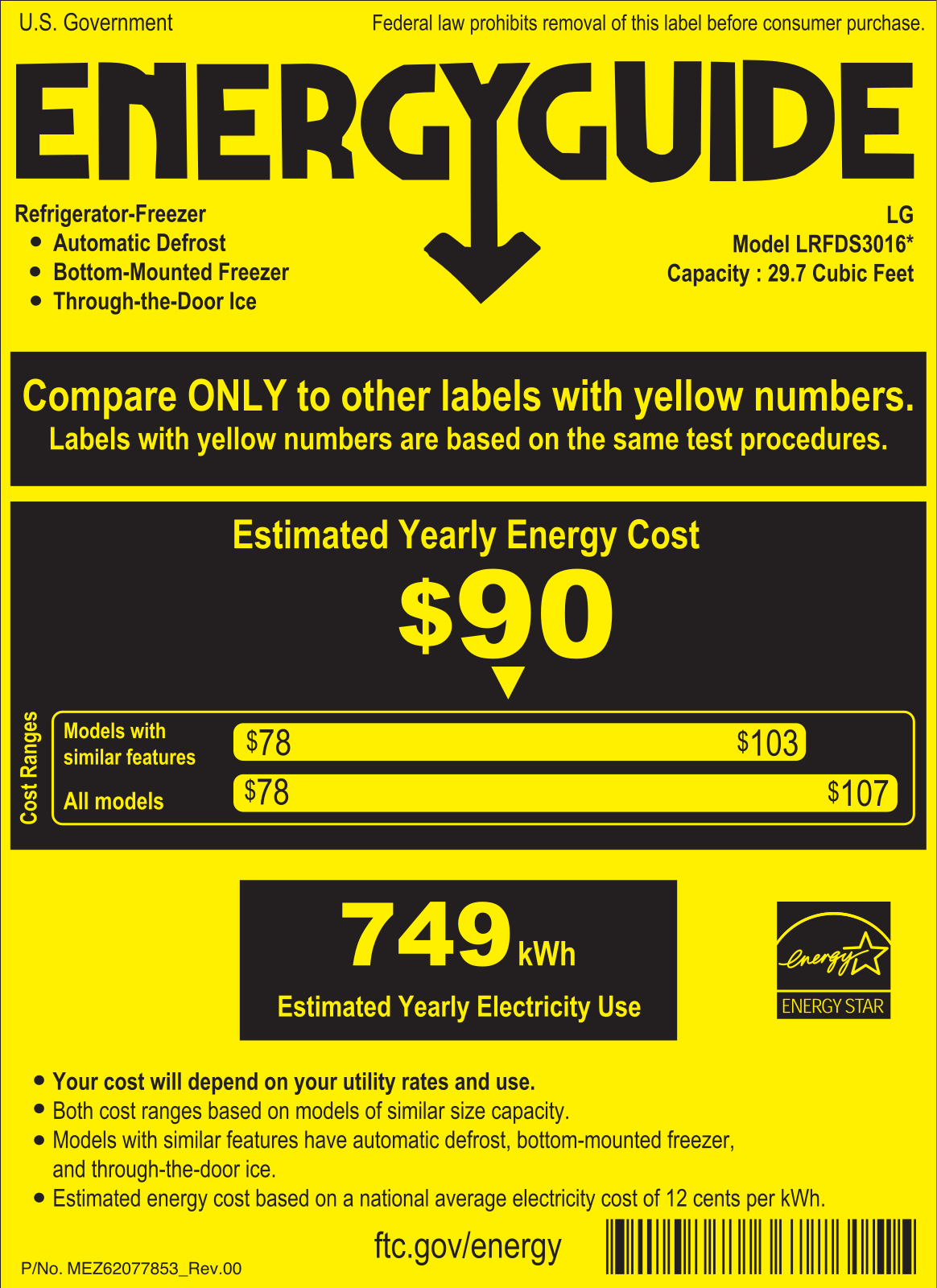 LG LRFDS3016S, LRFDS3016D Energy manual