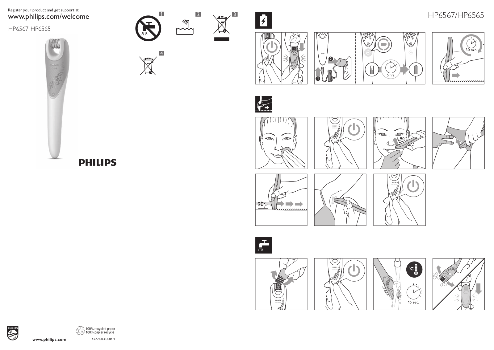 Philips HP6567, HP6565 User Manual