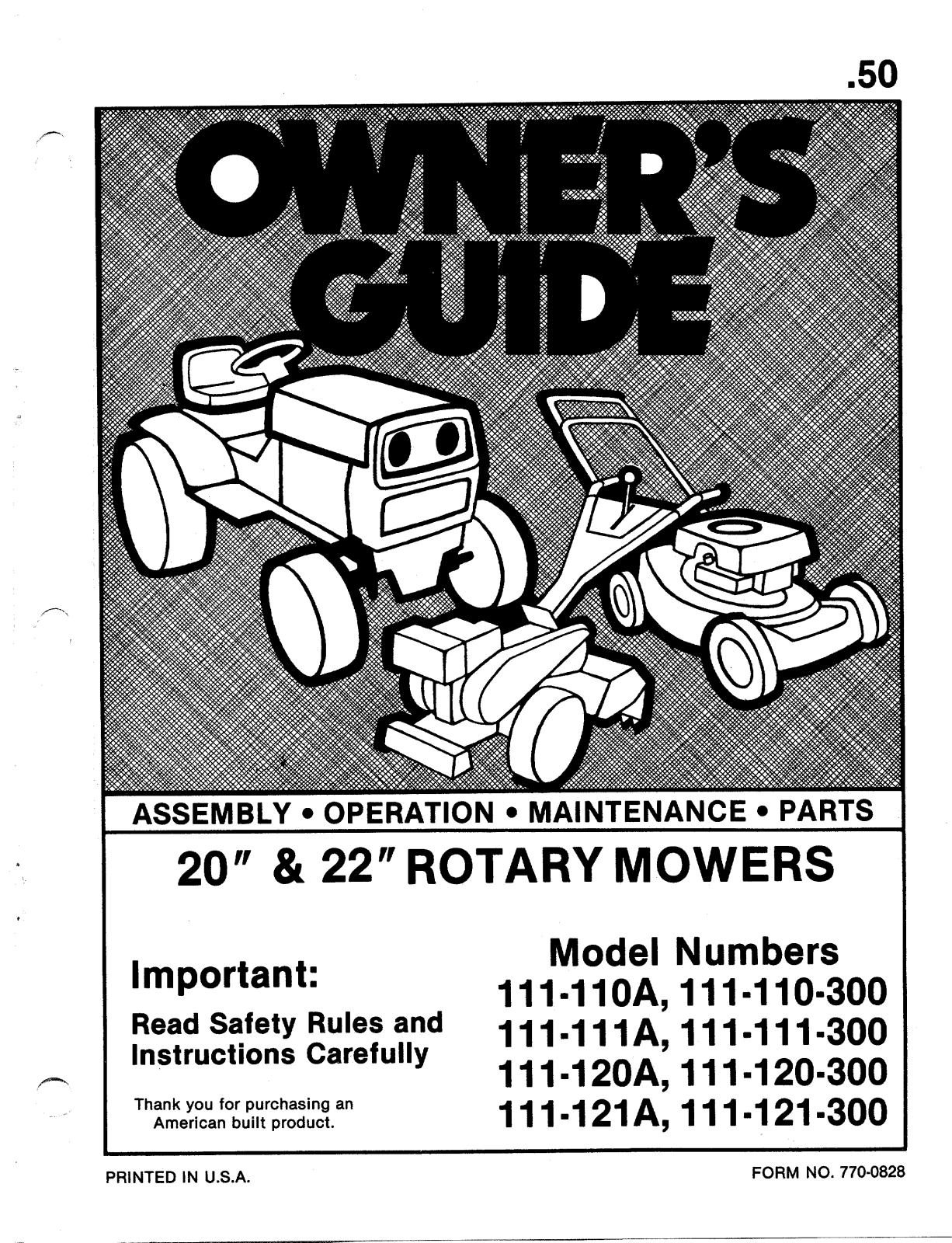 MTD 110-121-300 User Manual