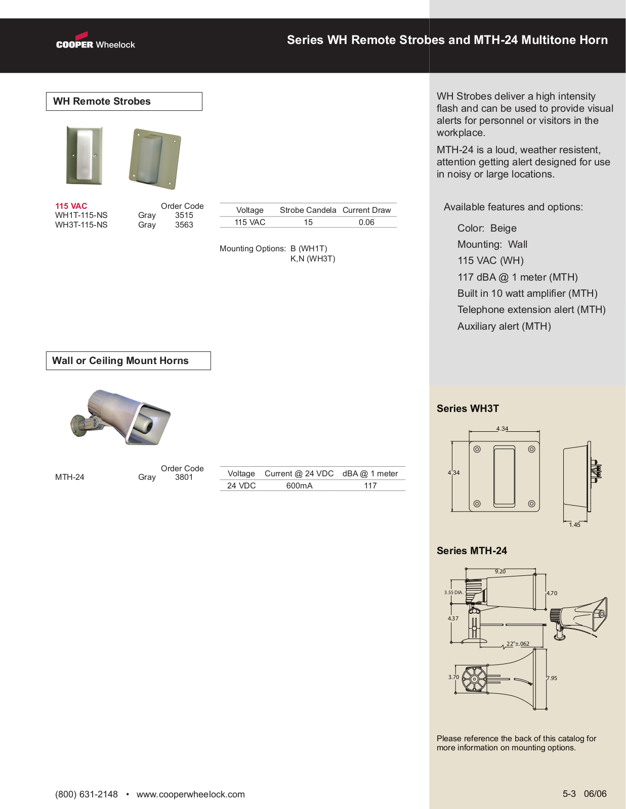 wheelock WH3T-115-NS, WH1T-115-NS Service Manual