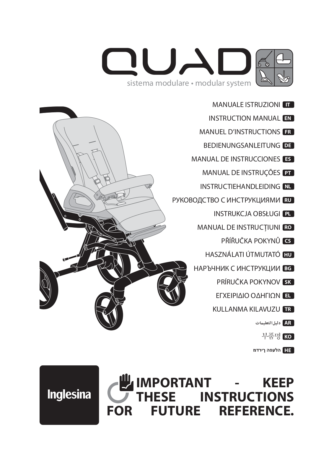 Inglesina Quad operation manual