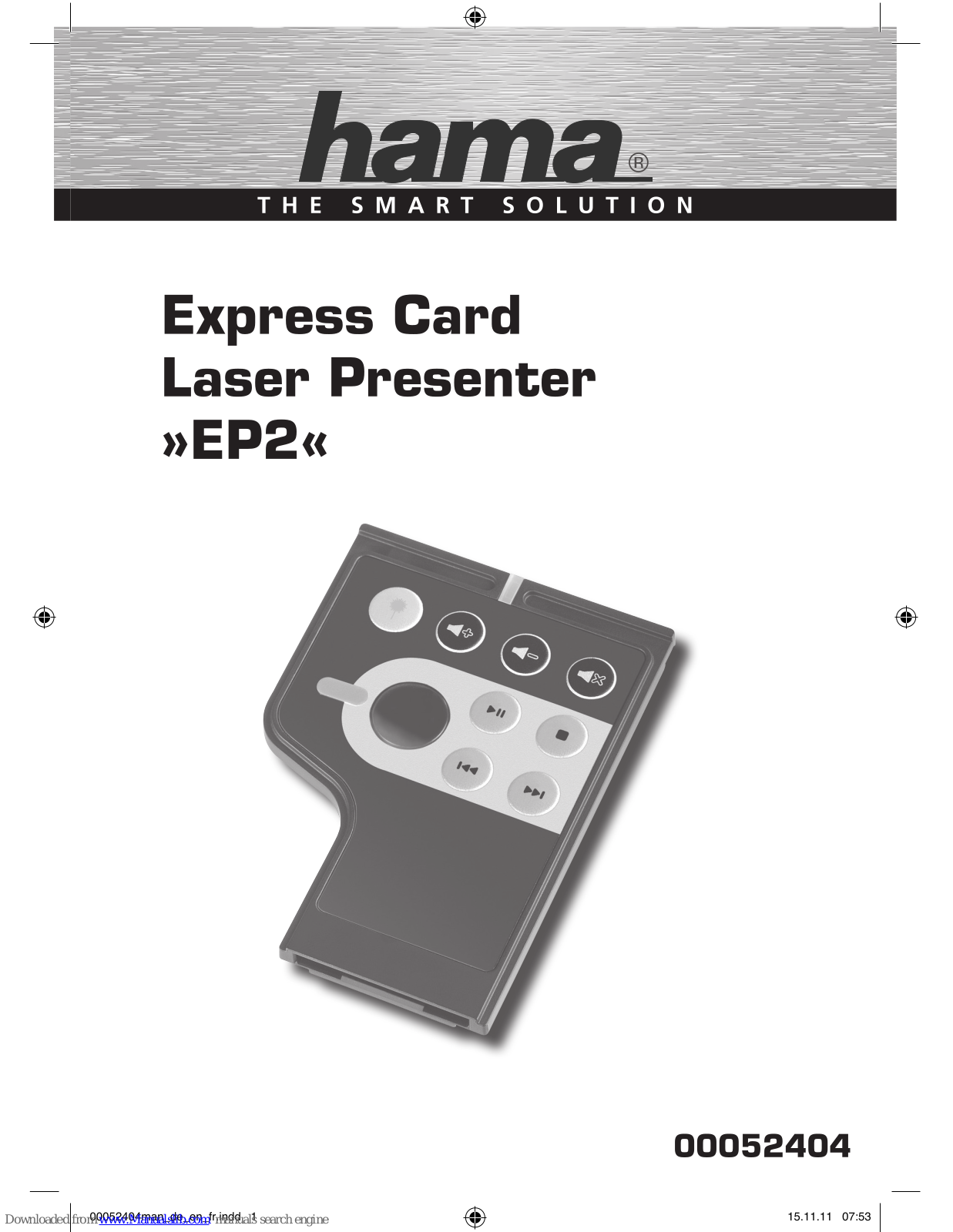 Hama EP2, 52404 Operating Instruction