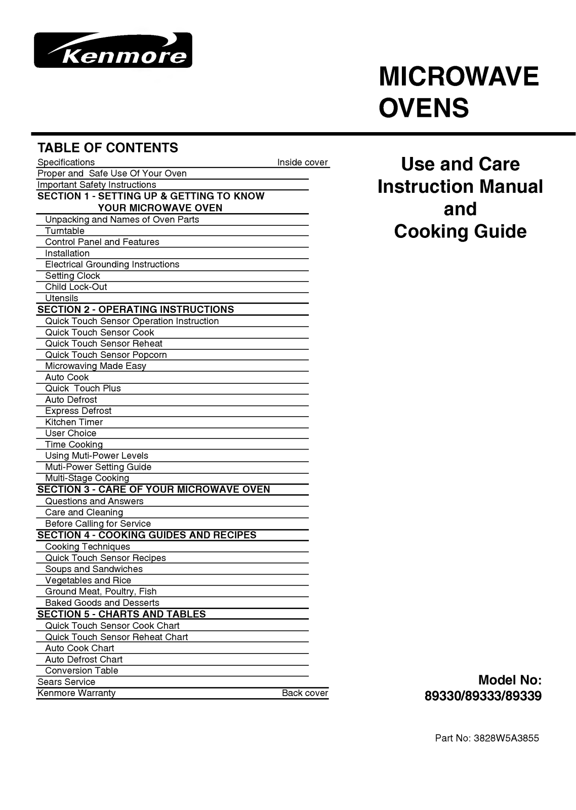 LG 89339, 89330 User Manual