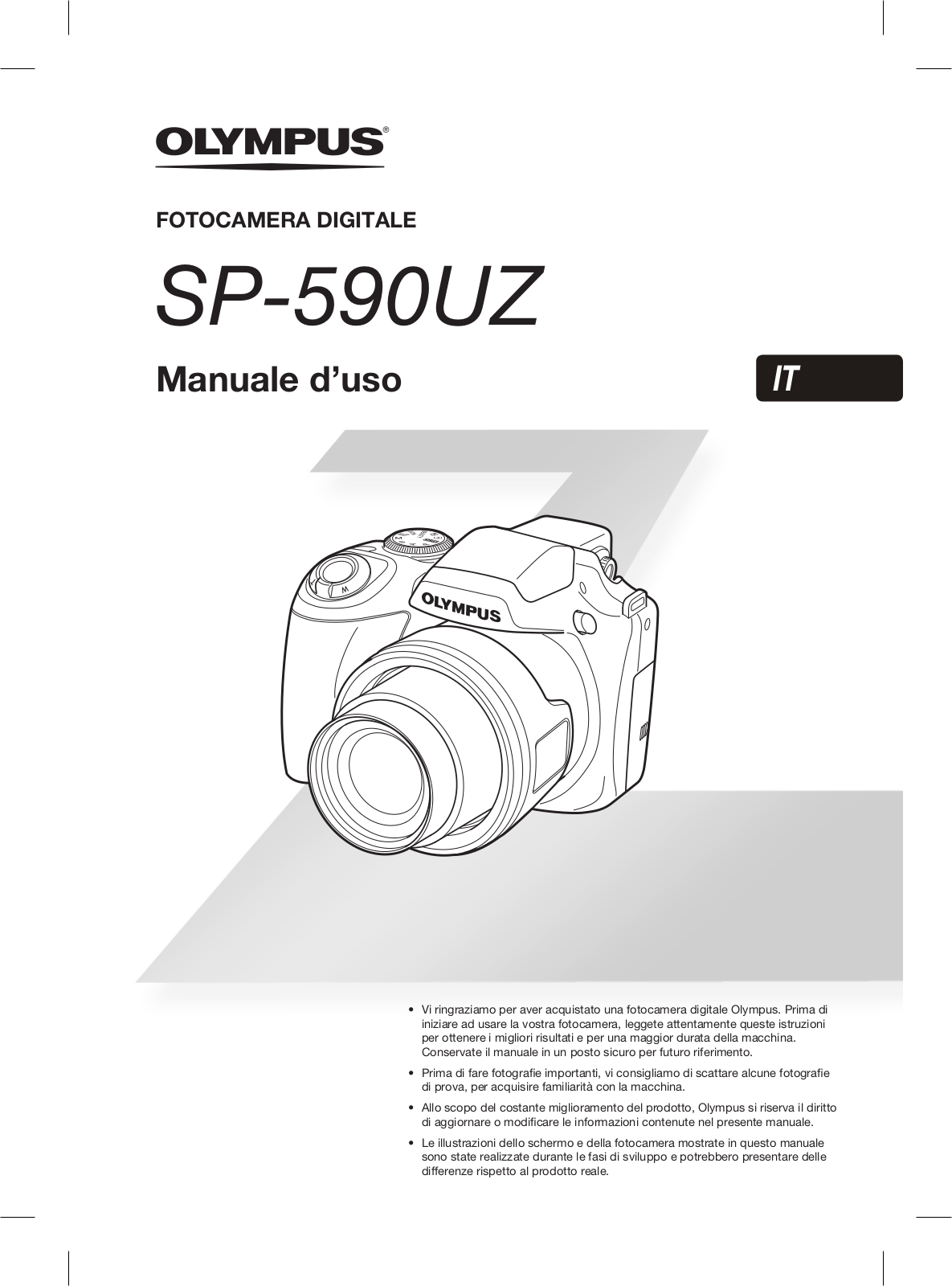 Olympus SP590UZ User Manual