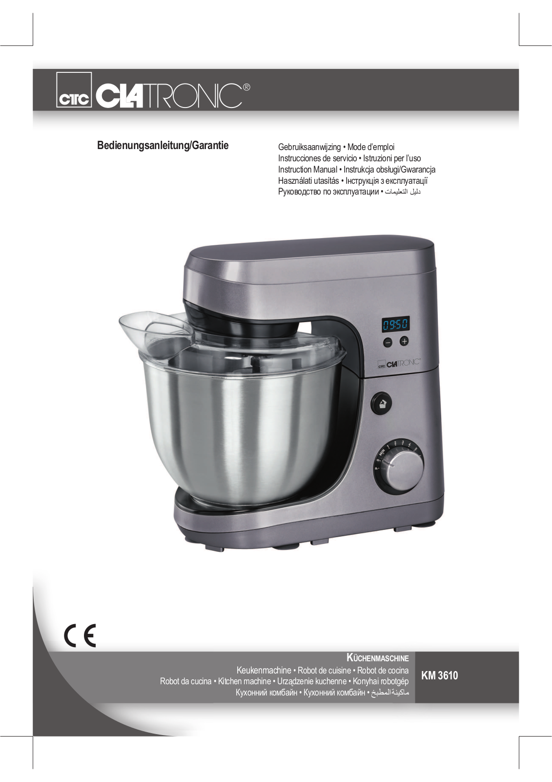 CLATRONIC KM 3610 600W User guide