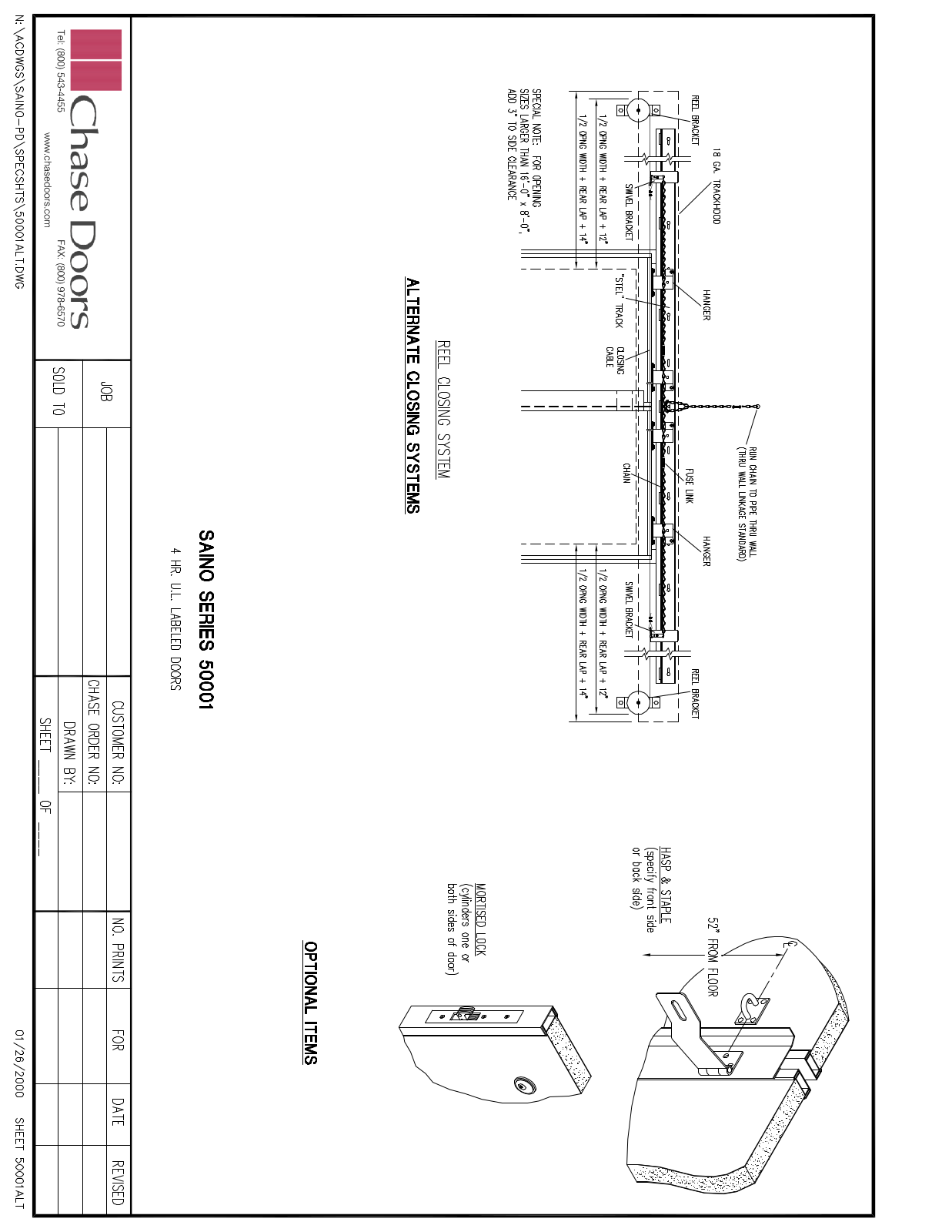 Chase 50001 User Manual