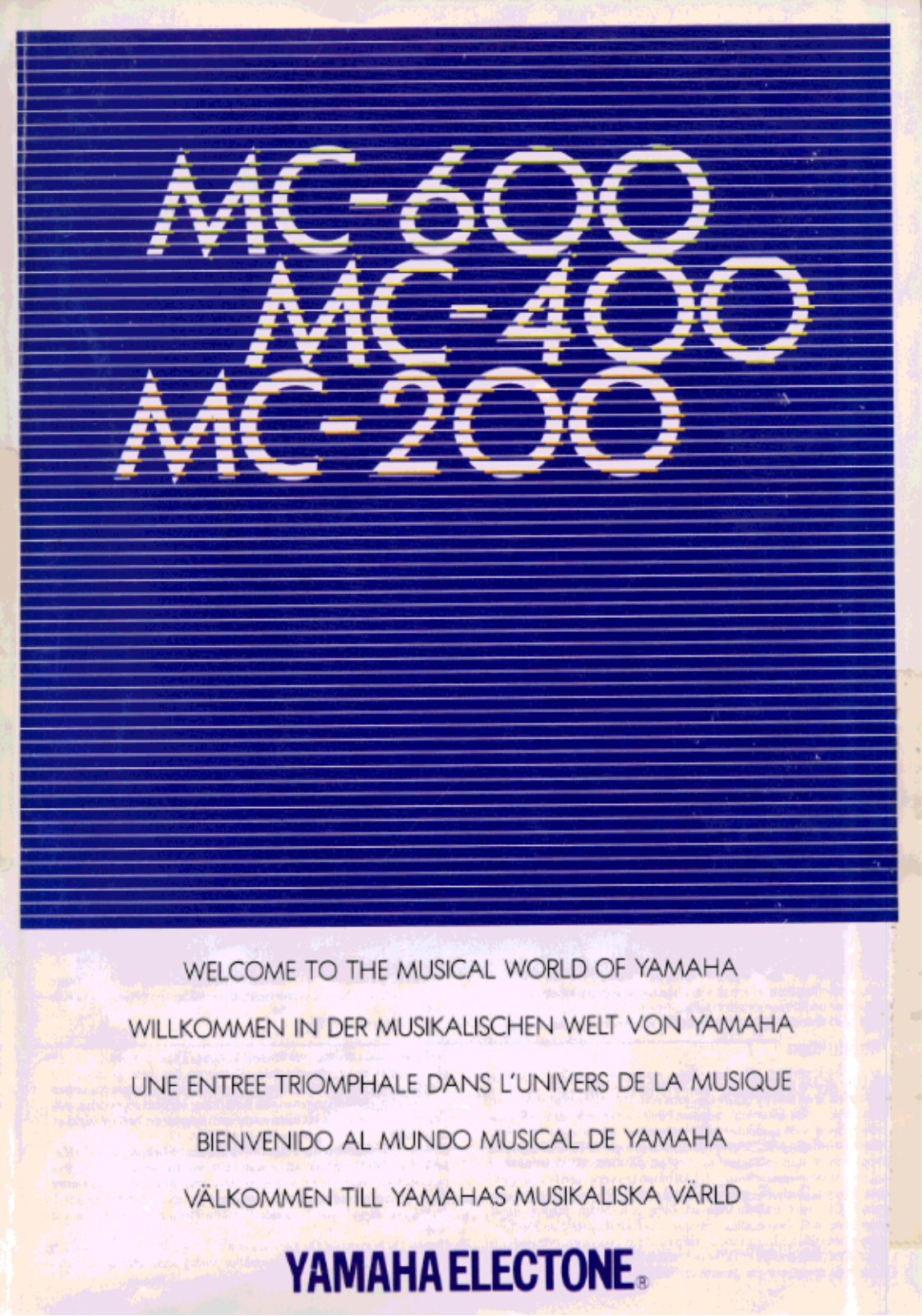 Yamaha MC600, MC400, MC200 User Manual