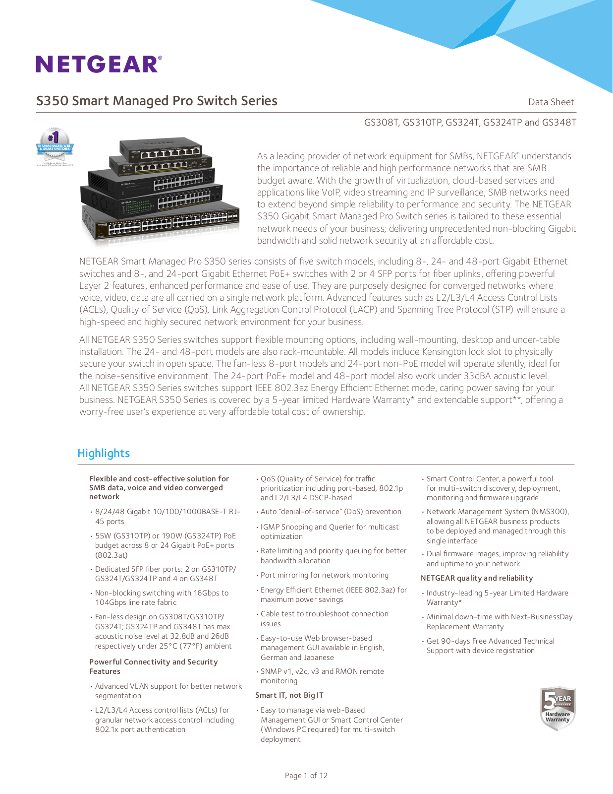 Netgear GS308T User Manual