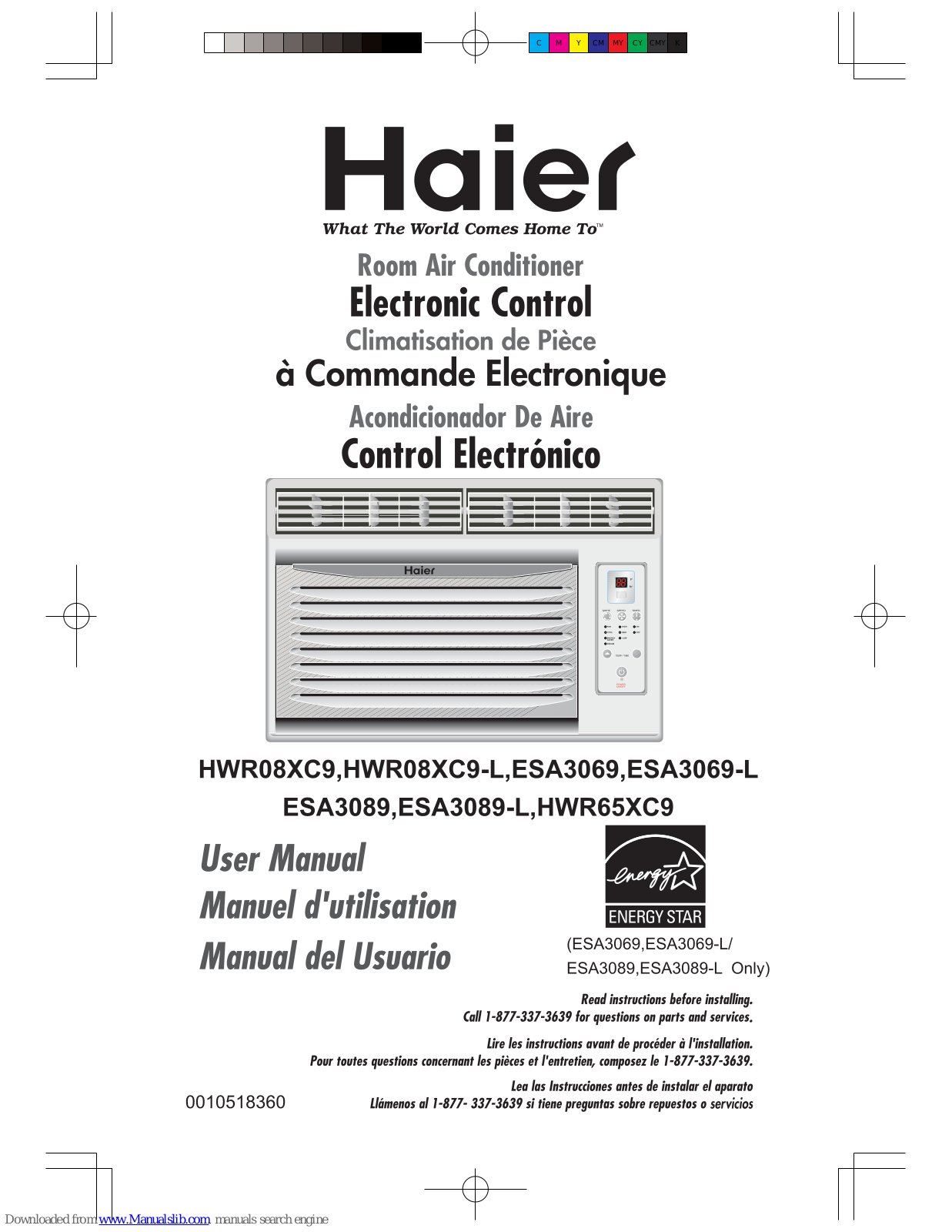 Haier ESA3089L, ESA3069 Owner’s Manual