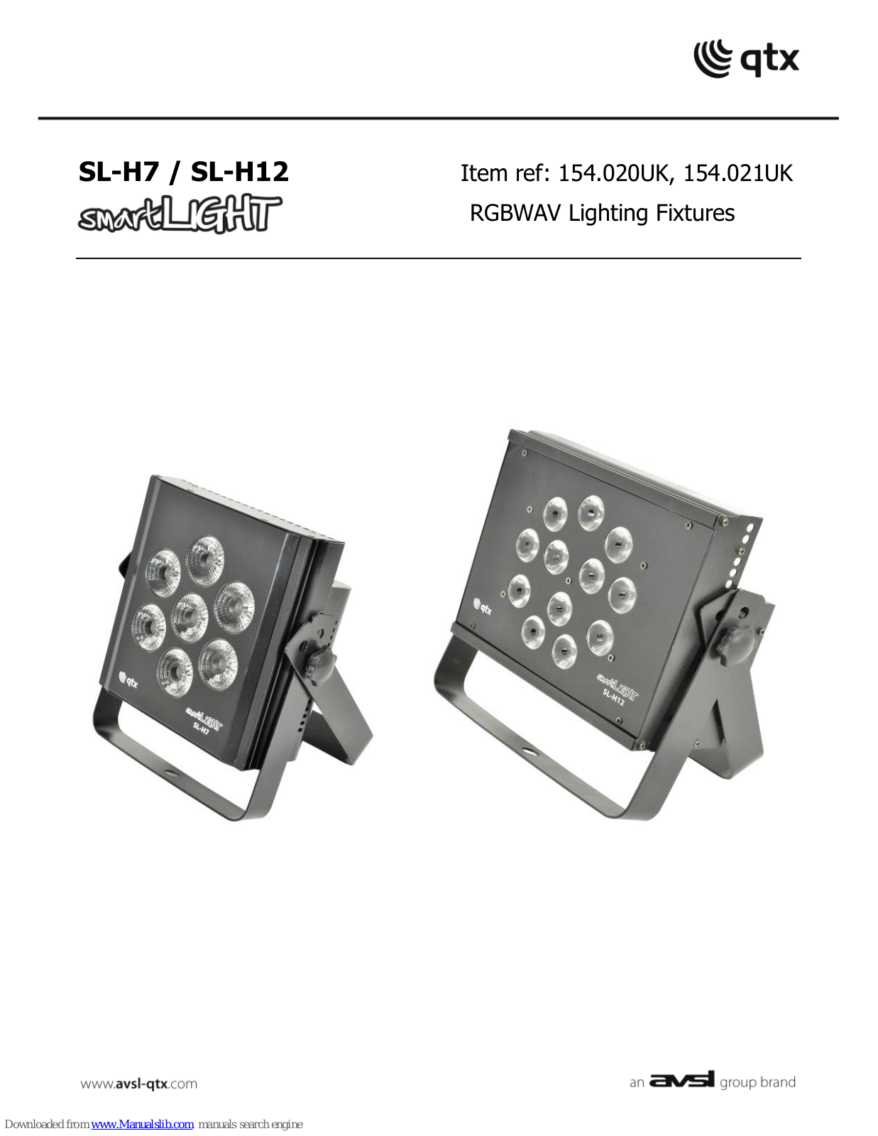 Qtx smartLIGHT SL-H7, smartLIGHT SL-H12 User Manual