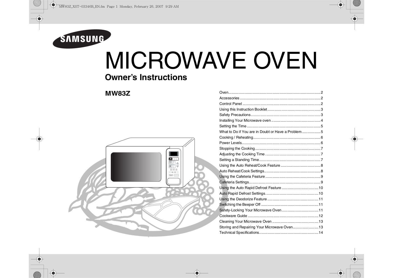 Samsung MW83Z User Manual