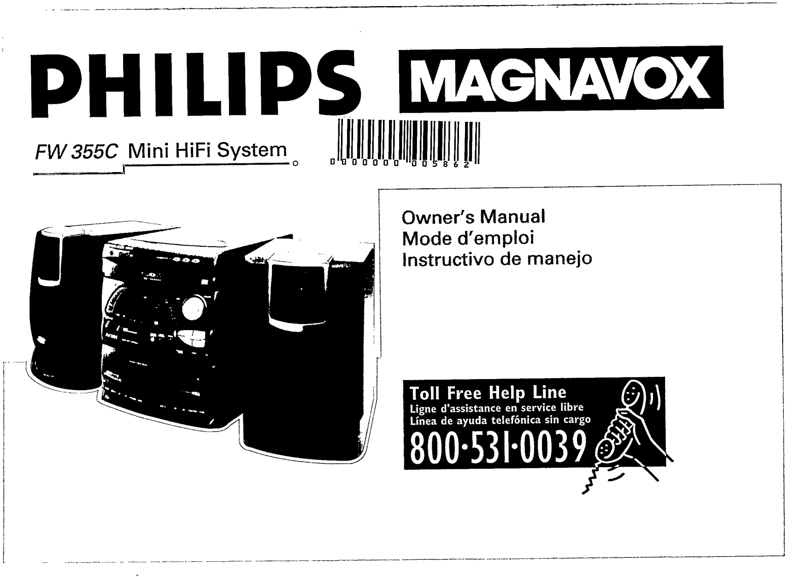 Philips FW355C/37, FW355C/25G, FW355C/22S, FW355C/22K, FW355C/22G User Manual