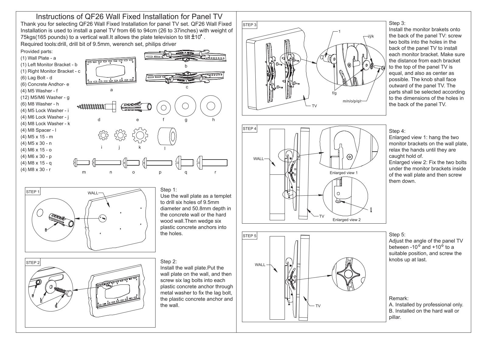 SONIQ QF26 Instruction Manual