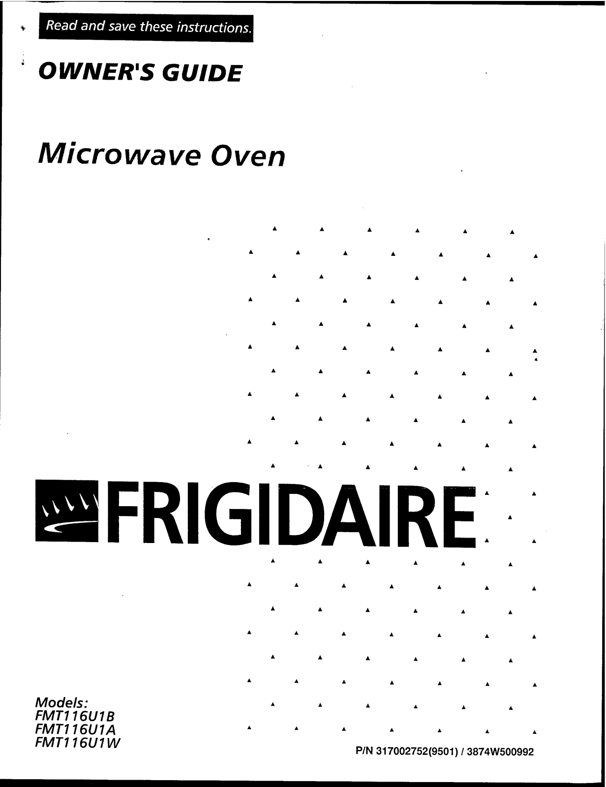 Frigidaire FMT116U1B, FMT116U1A, FMT116U1W User Manual