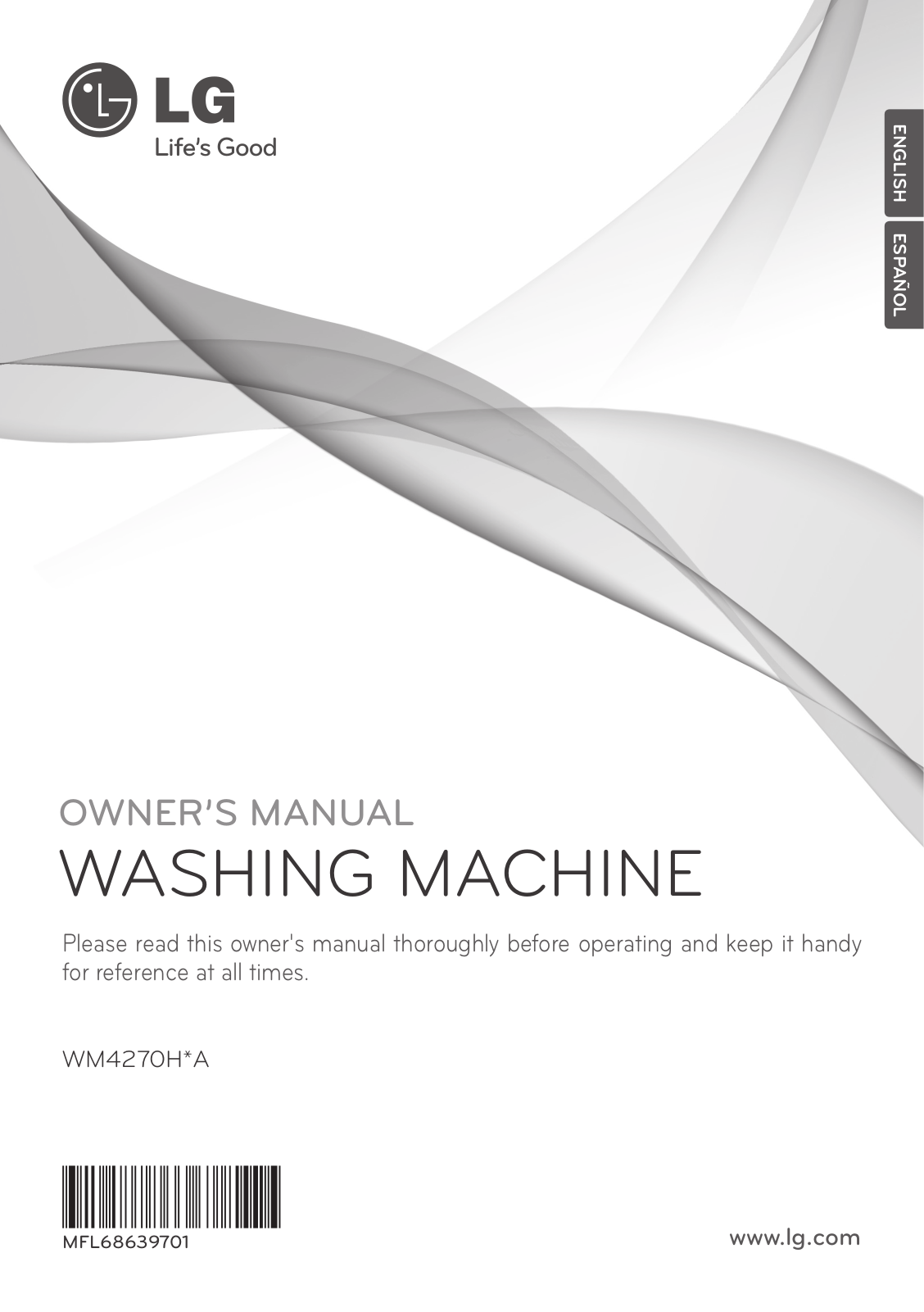 LG WM4270HVA, WM4270HWA Owners Manual