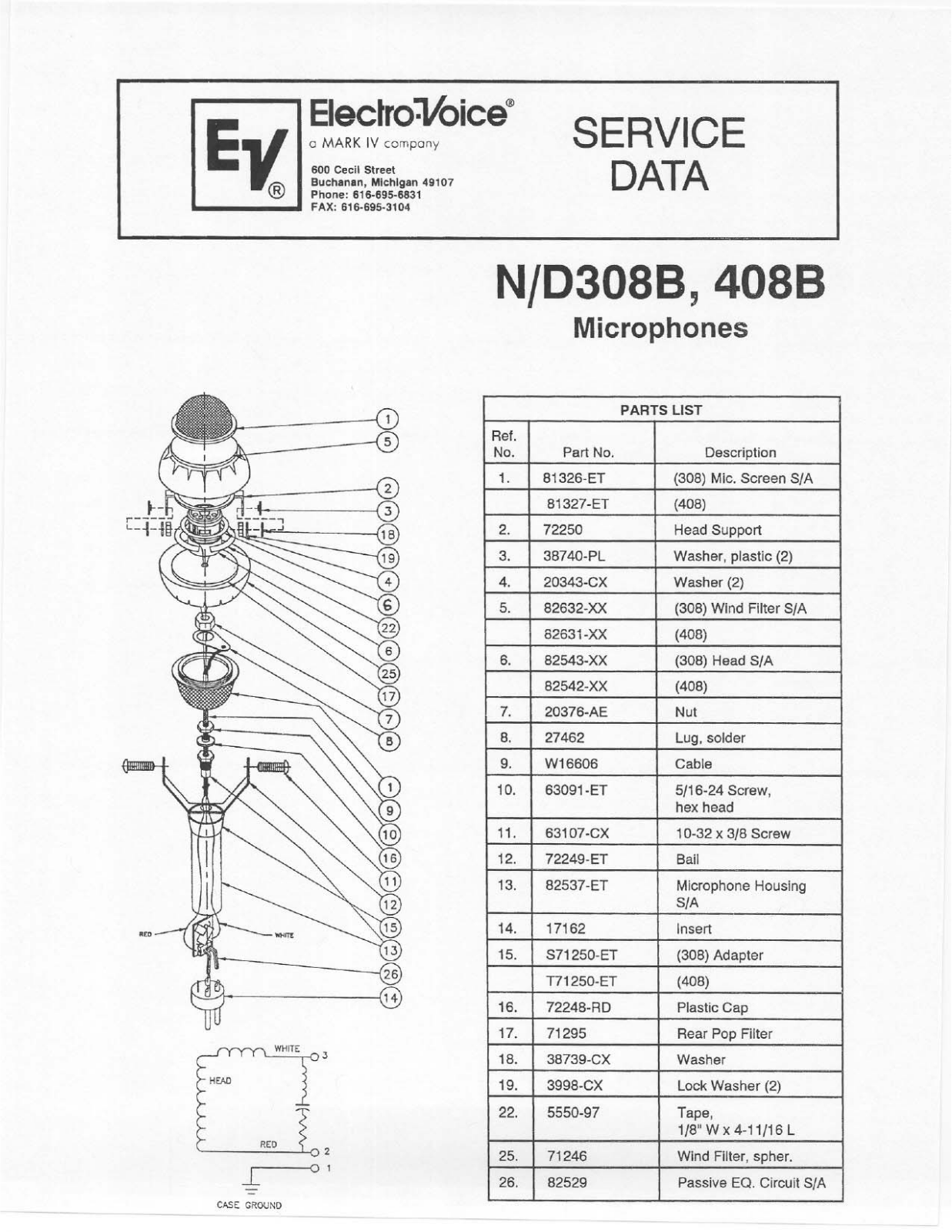 Electro-Voice N-D408B, N-D308B User Manual