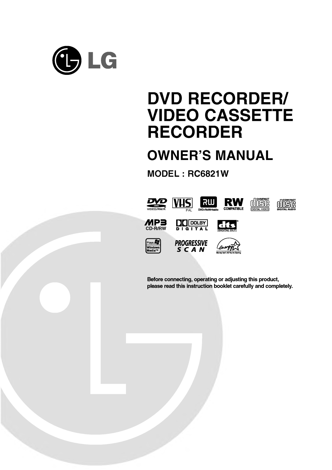 LG RC6821W User Manual