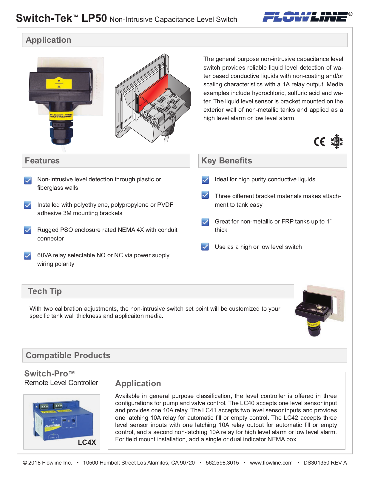 Flowline LP50 Specifications