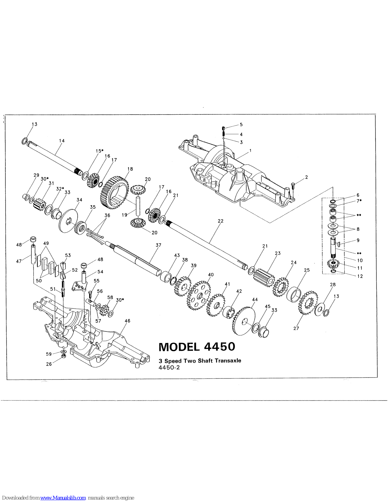 DANA 4450 Parts List