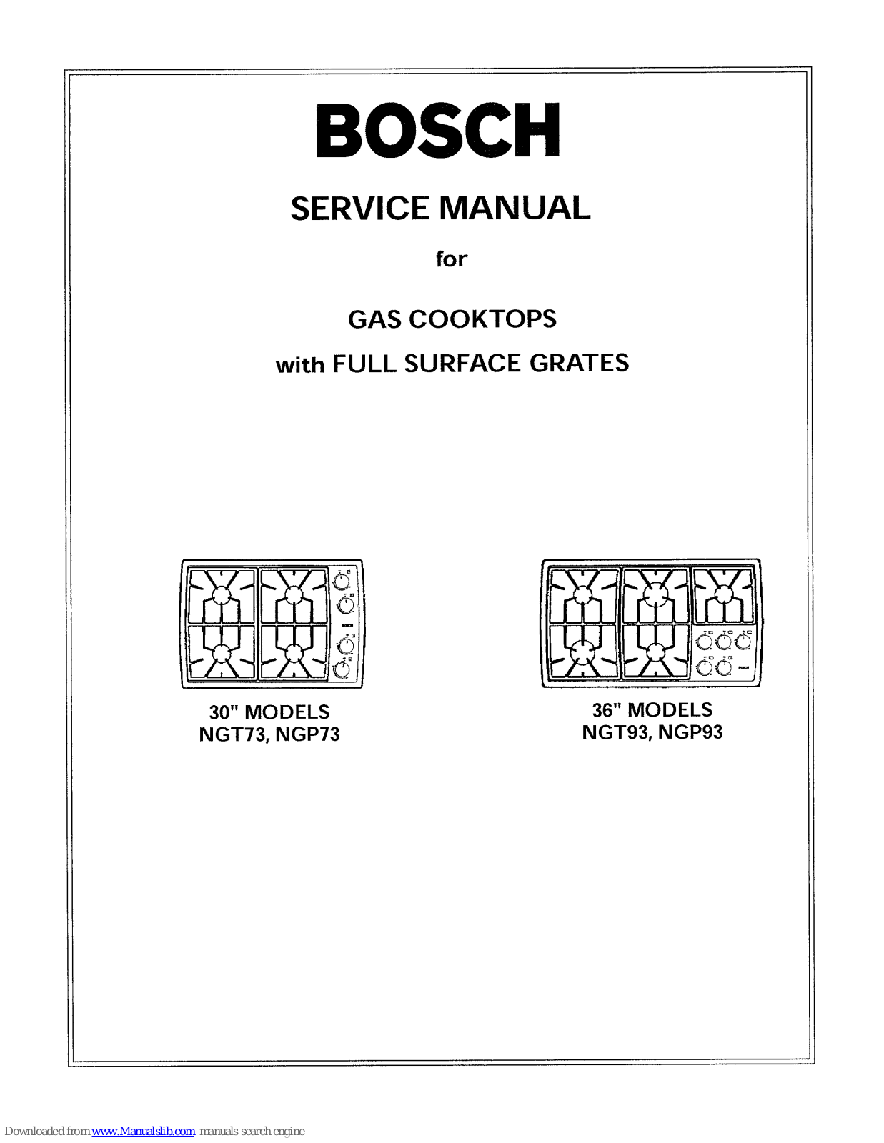 Bosch NGT73, NGP93, NGP73, ngt93 Service Manual