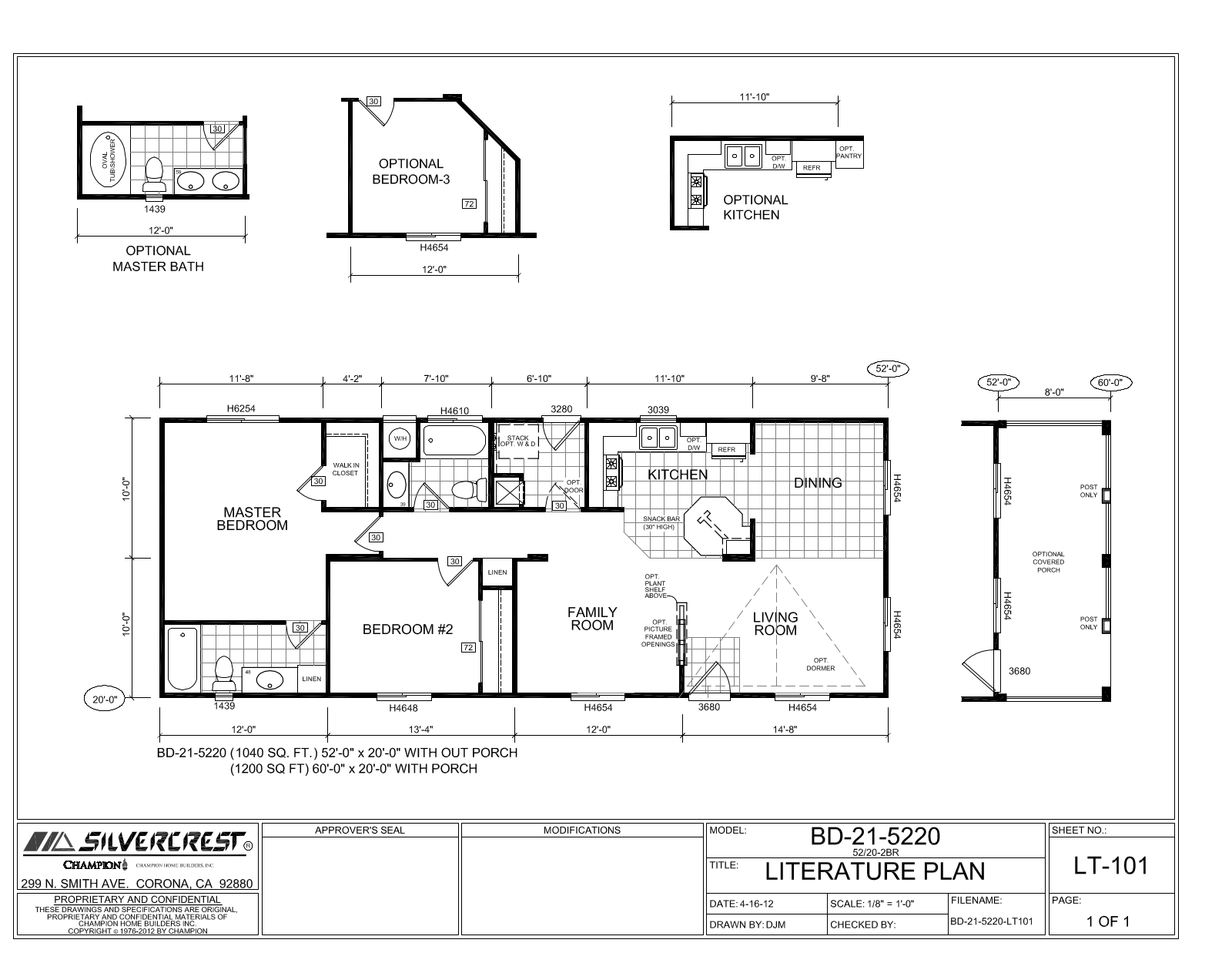 Silvercrest BD-21 Floor Plan