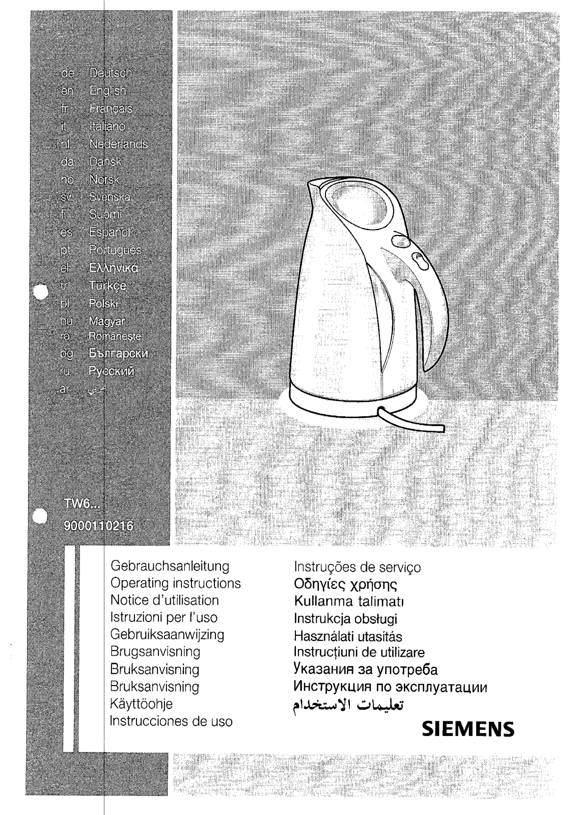 Siemens TW6 Operating Instructions