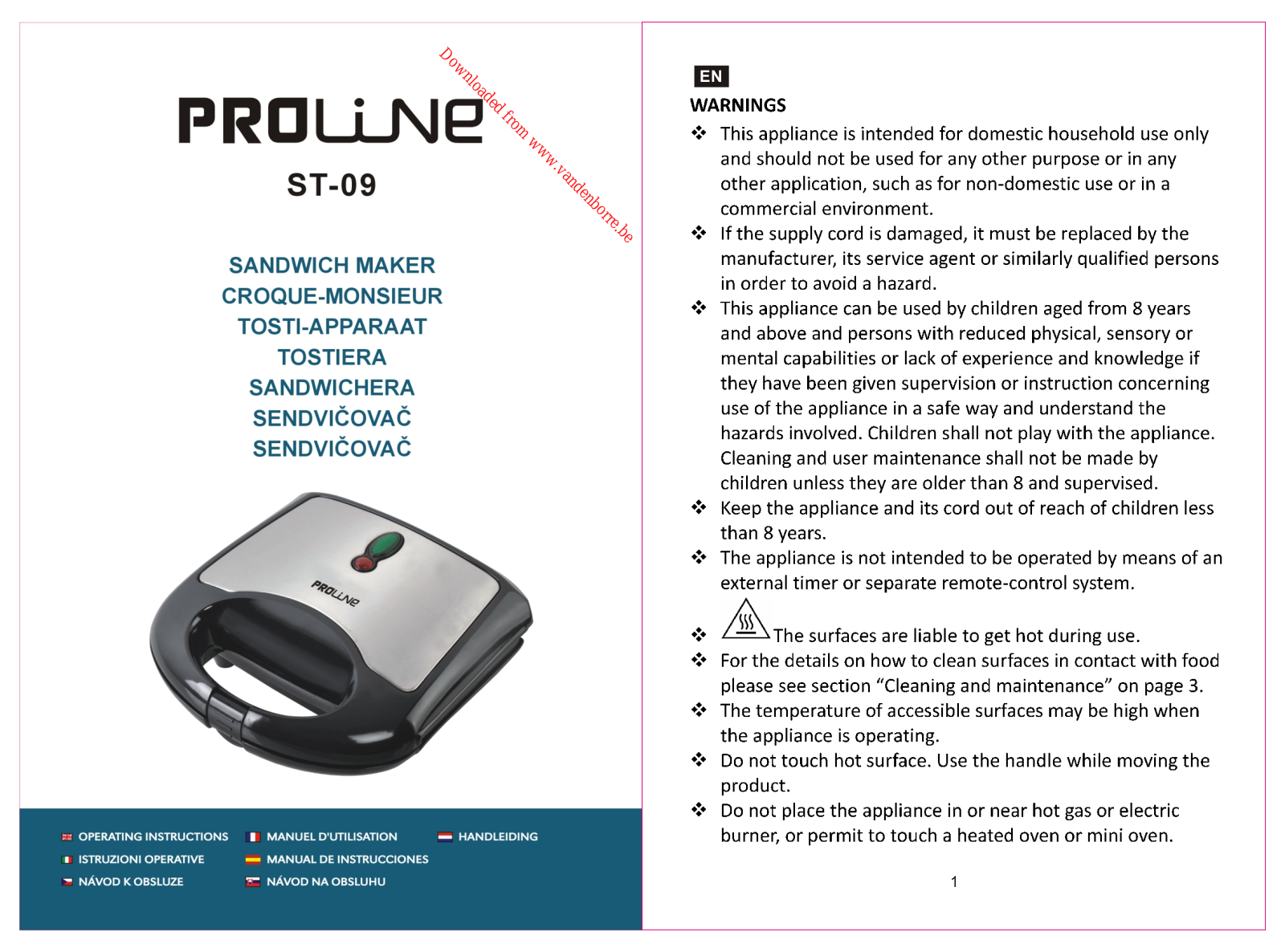 PROLINE ST09 User Manual